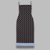 moon printed jersey sleeveless tube  midi dress WDR333ACJER0001- IT99 MARINE SERRE 