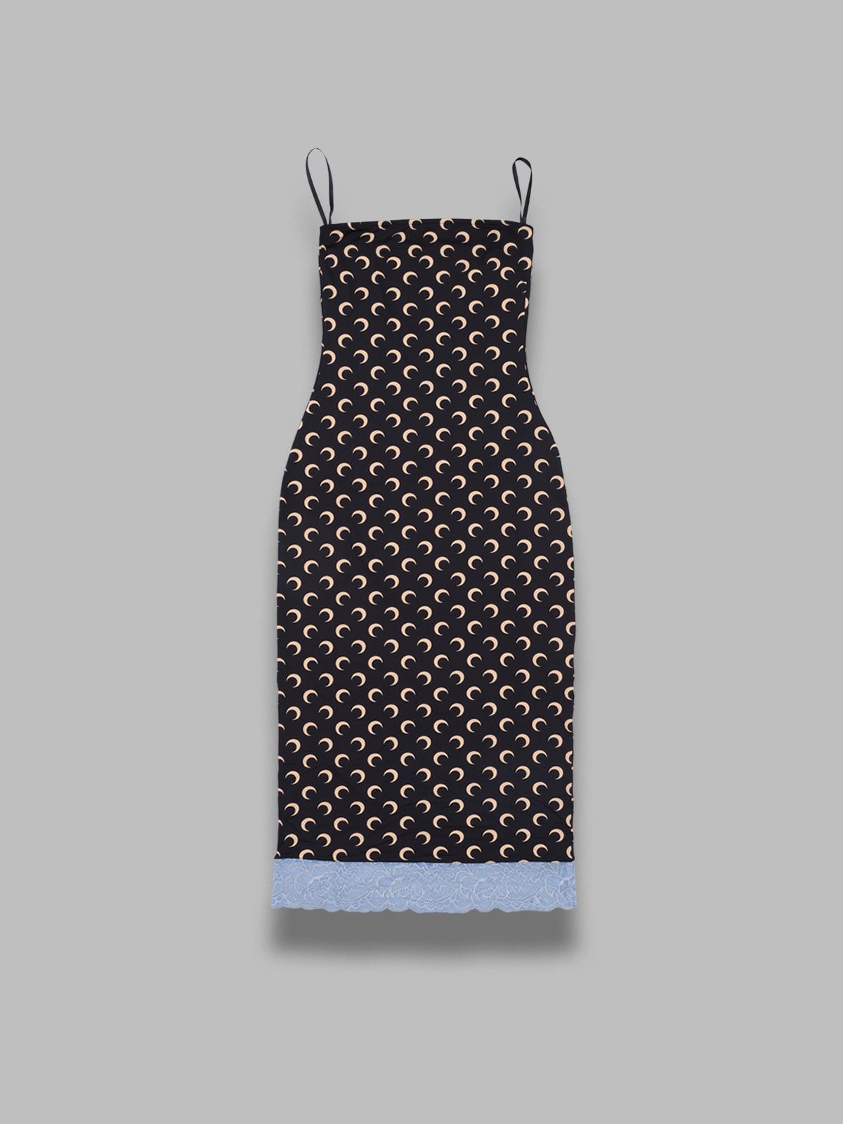 moon printed jersey sleeveless tube  midi dress WDR333ACJER0001- IT99 MARINE SERRE 