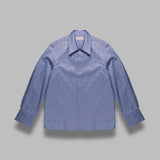moonogram jacquard cotton ls shirt MSI037BCWOV0072- BL11 MARINE SERRE 
