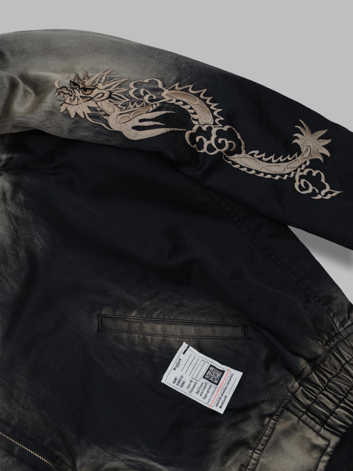 collared souvenir jacket J15BL142- BK MAISON MIHARA YASUHIRO 