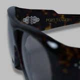gambia sunglasses - myrrh acetate, olive lens - made in japan PT-6503- BR PORT TANGER 