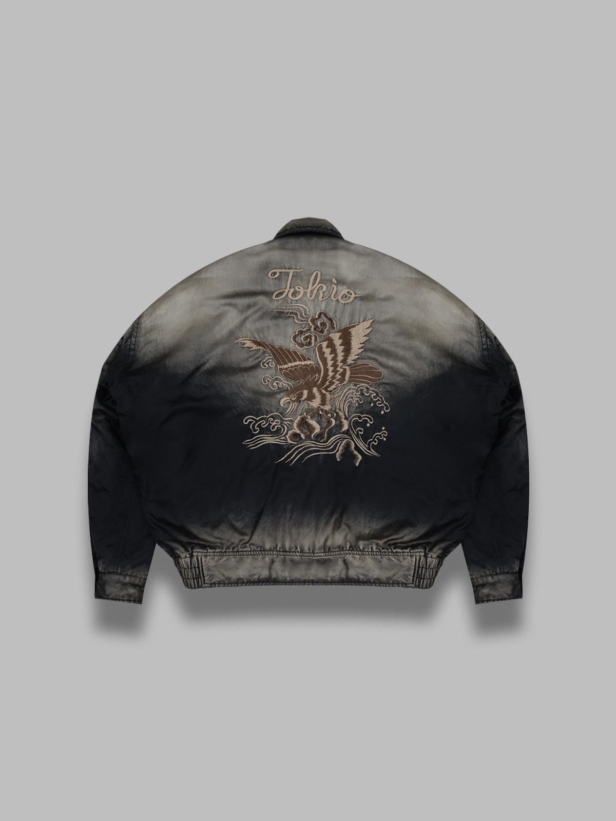 collared souvenir jacket J15BL142- BK MAISON MIHARA YASUHIRO 