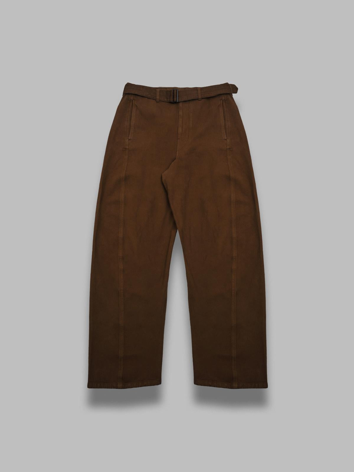 twisted belted pants PA326-LD1068- BR423 LEMAIRE 