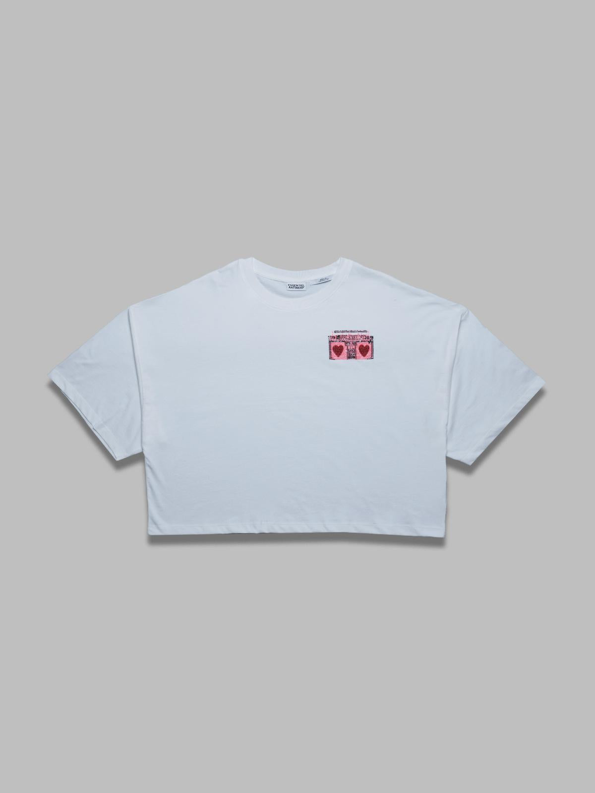 hadio embroidered t-shirt HADIO- OW01 ESSENTIEL ANTWERP 