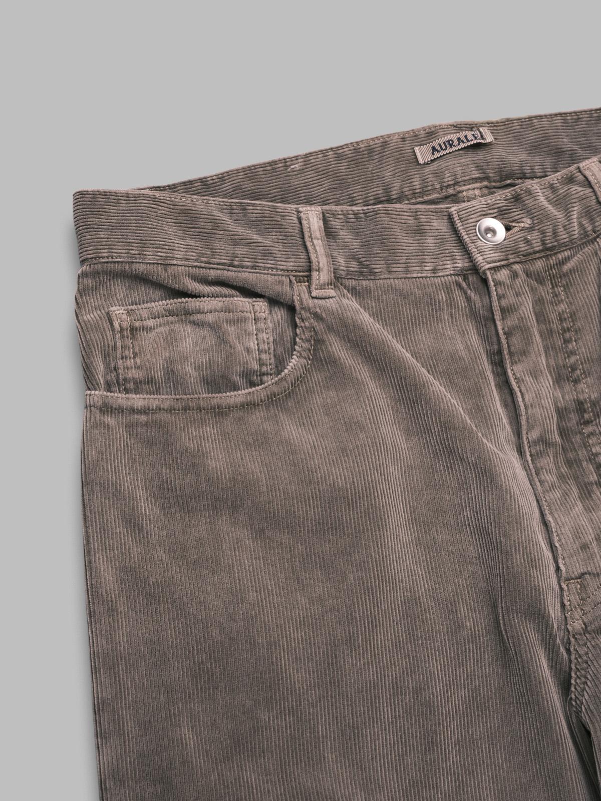 pigment dyed finx corduroy wide 5p pants A25AP02FC- OBR AURALEE 