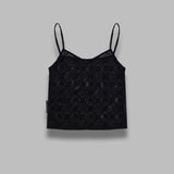 monogram mesh flock straps top WTO514ACJER0005- BK99 MARINE SERRE 