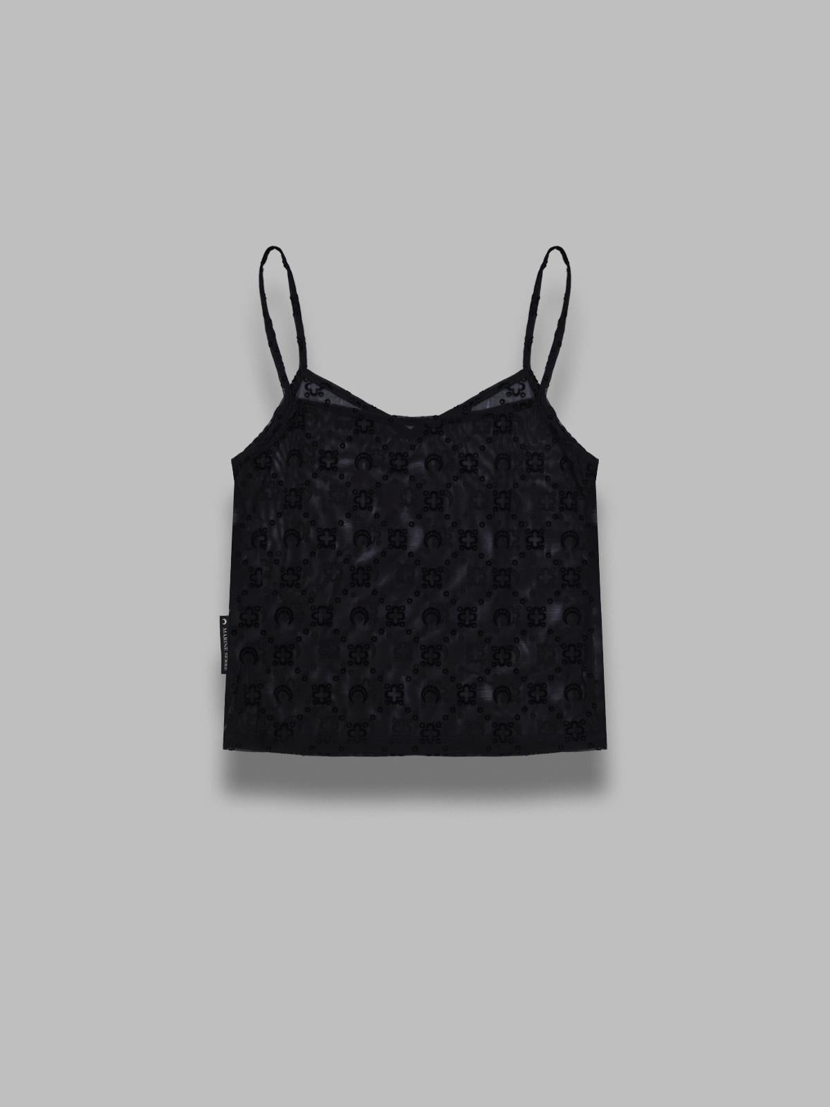 monogram mesh flock straps top WTO514ACJER0005- BK99 MARINE SERRE 