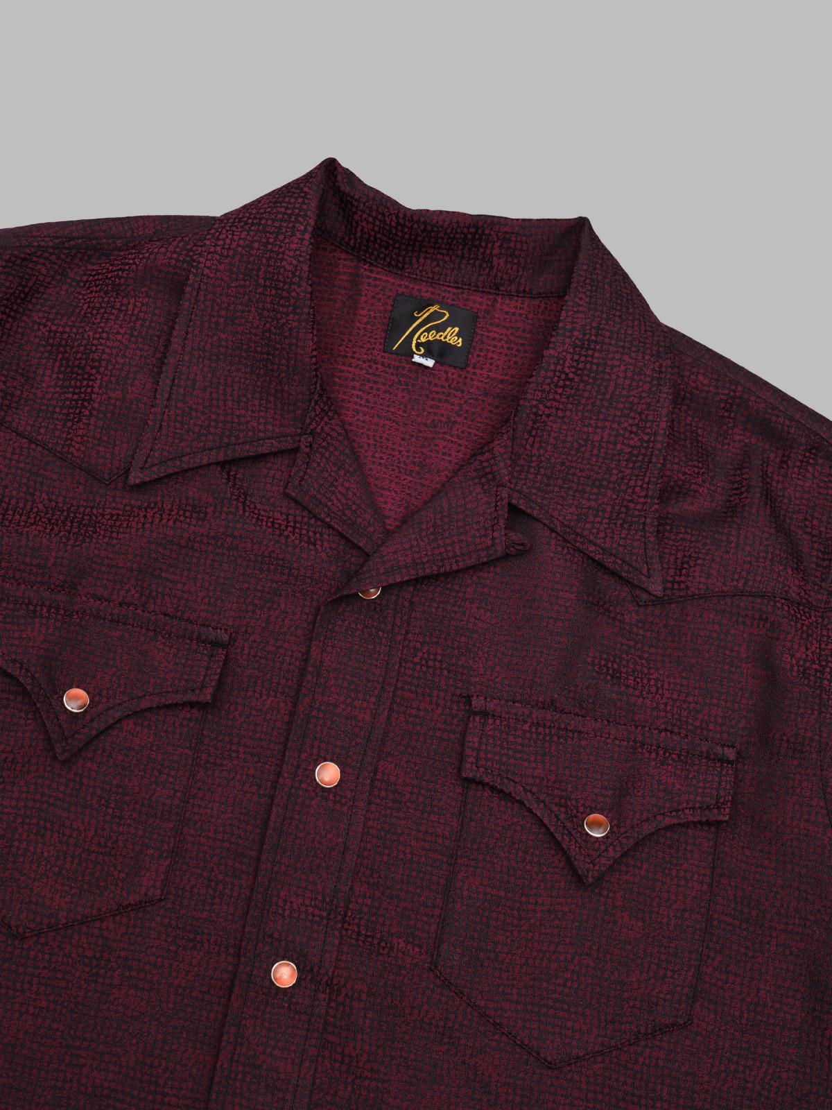 s/s westerm shirt - micro shadow plaid SX271- BGDY NEEDLES 