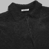 brushed super kid mohair knit polo A25AP01KM- IB AURALEE 