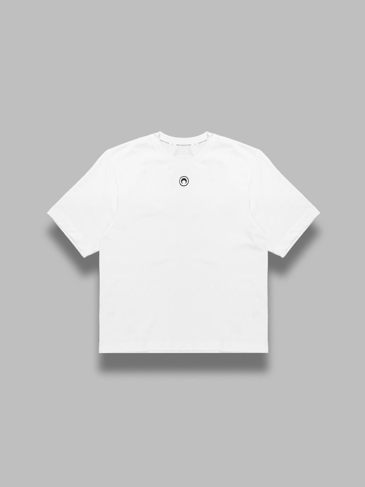moon logo jersey ss t-shirt MTT077BCJER0009 WH10 MARINE SERRE 