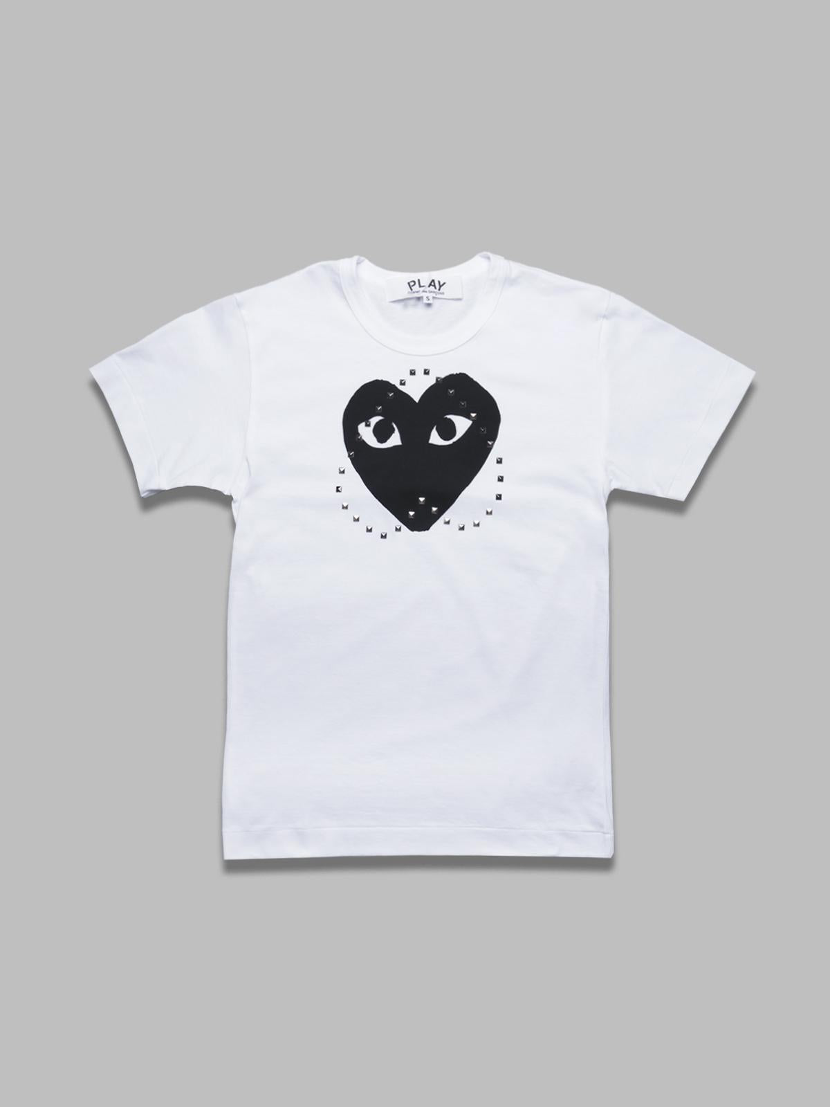 t-shirt print black x studs AX-T804-051- WHT COMME DES GARÇONS PLAY 