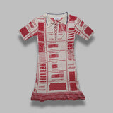 checked dress - beige/red 1801001G-Y003I- C401 VIVIENNE WESTWOOD 
