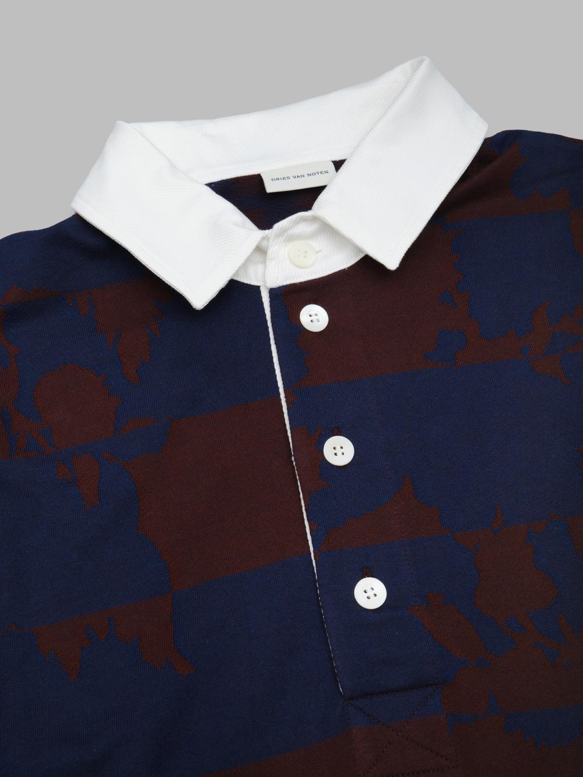 hucho longsleeve polo 021163-3345- 358 DRIES VAN NOTEN 
