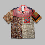regenerated silk scarves bowling shirt USI025A-UWOV0028- MU00 MARINE SERRE 