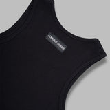 moon logo ribbed jersey tank top MTT081ACJER0011- BK99 MARINE SERRE 