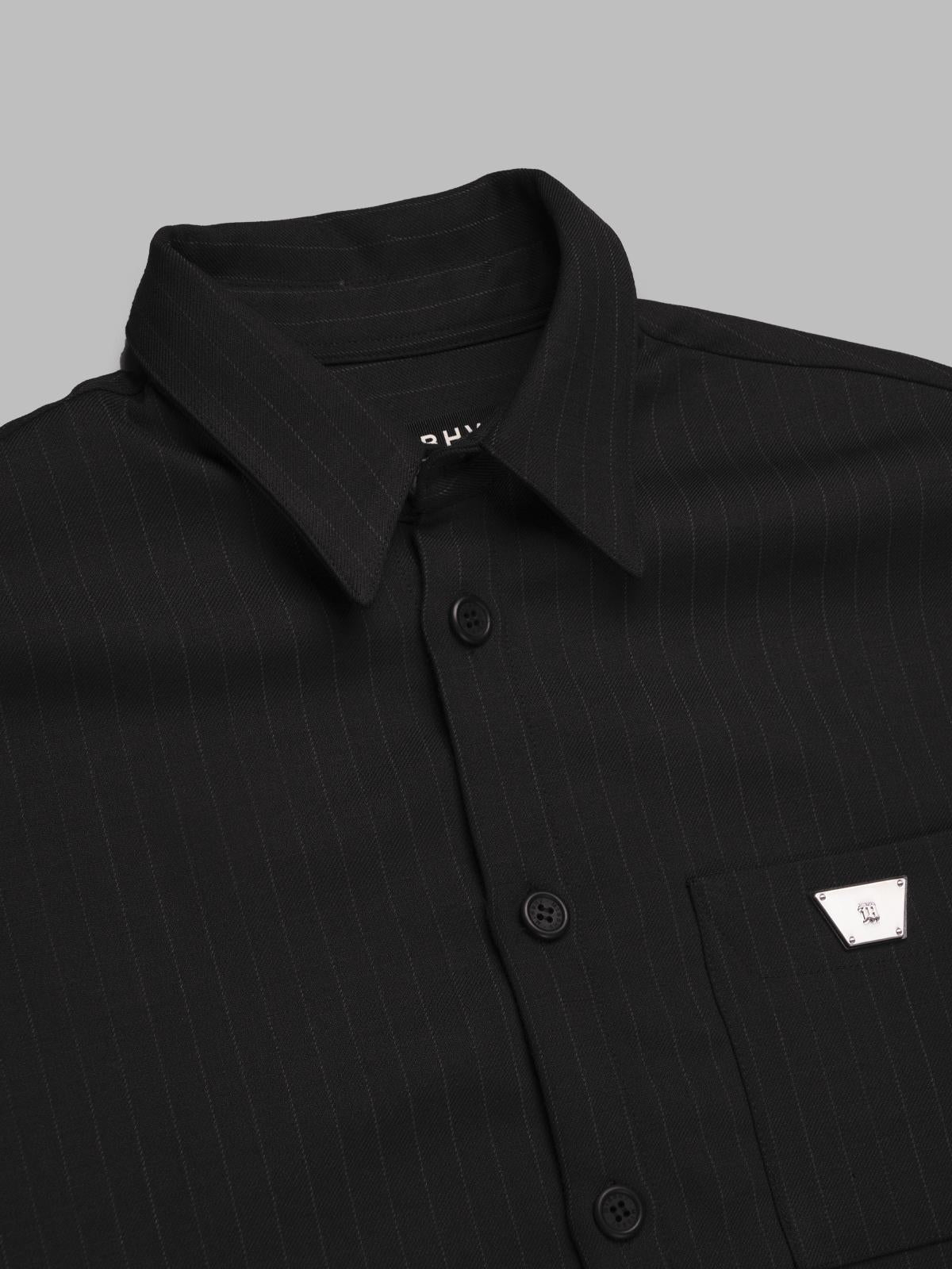 pinstripe overshirt 251M141- BK MISBHV 