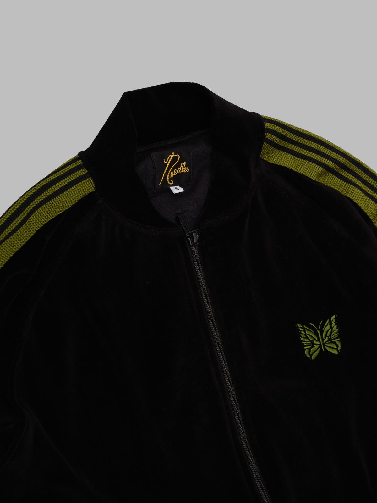 rib collar track jacket RW323- BK NEEDLES 