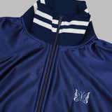 track jacket - tricot sateen SX217- NAVY NEEDLES 