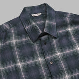 airy wool check shirt A25AS01WN- FG AURALEE 