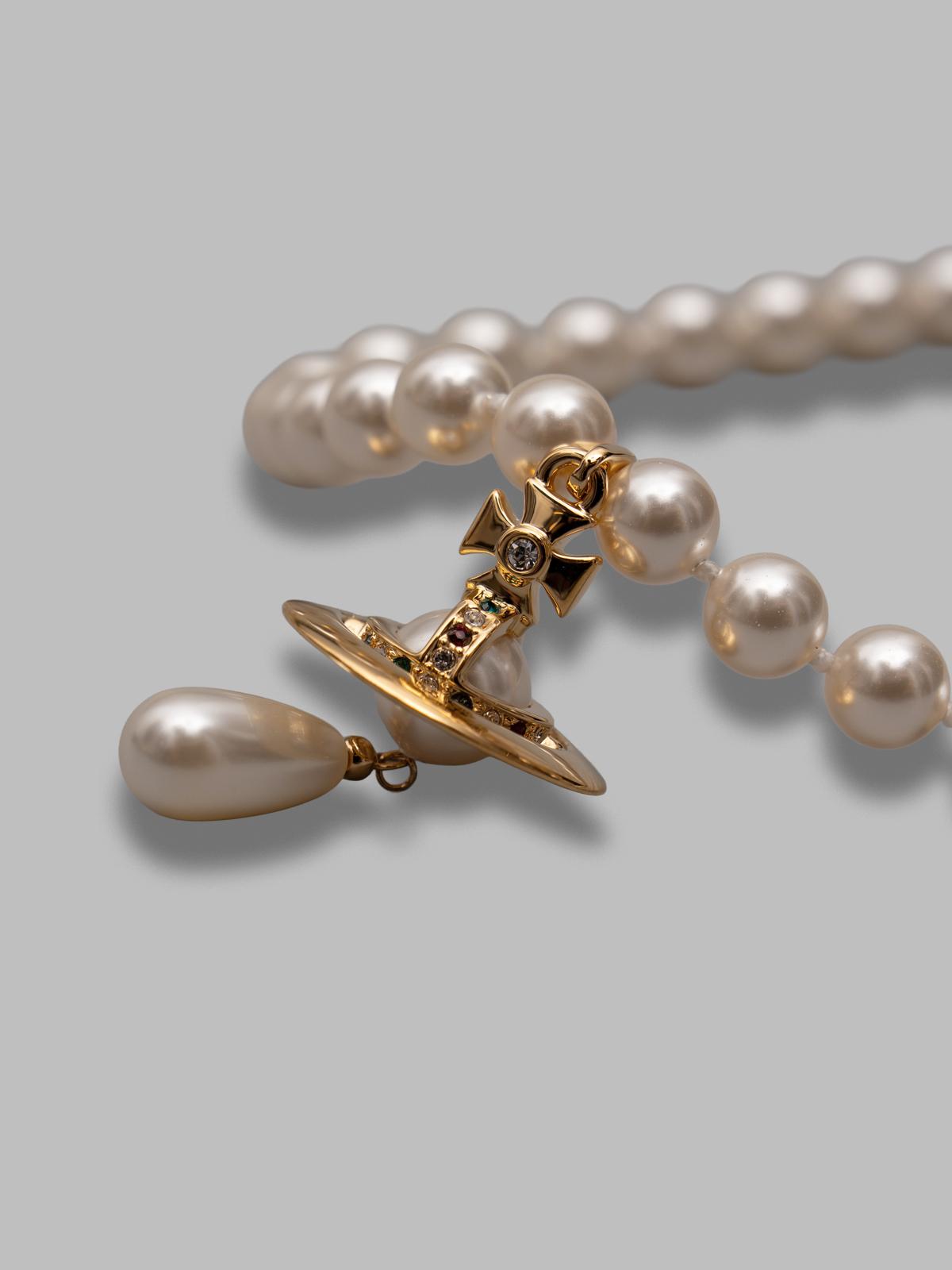 one row pearl drop choker 63030008-02R118-CN- R118 VIVIENNE WESTWOOD 