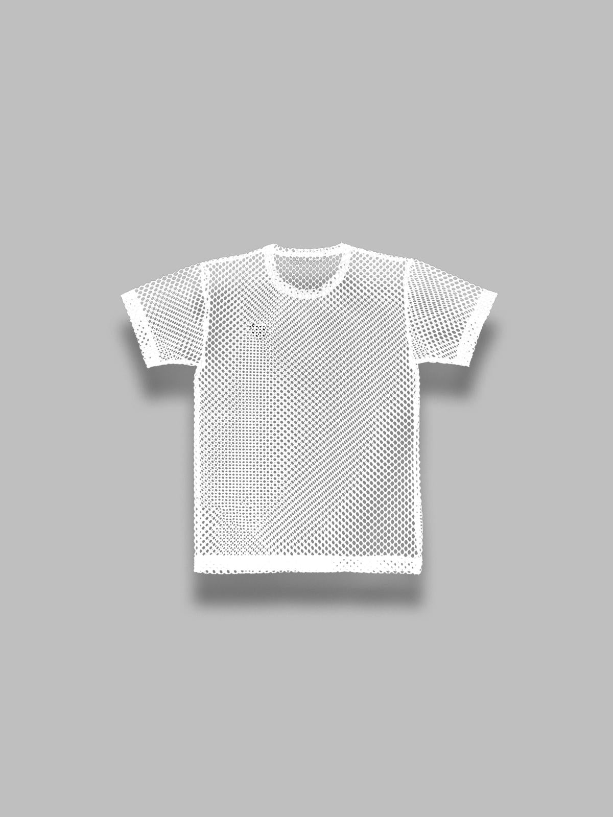t-shirt mesh large black emblem AX-T352-051- WHT COMME DES GARÇONS PLAY 