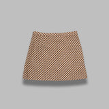 retro blanket check mini skirt VOL2611- MULTI HOUSE OF SUNNY 