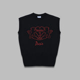 women mini vest knit - 83% viscose, 17% polyester - made in Italy