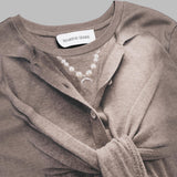 trompe l'oeil jersey ls t-shirt WTT032ACJER0091- BG20 MARINE SERRE 