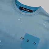hand writing teal t-shirt 260U131- NVY MISBHV 