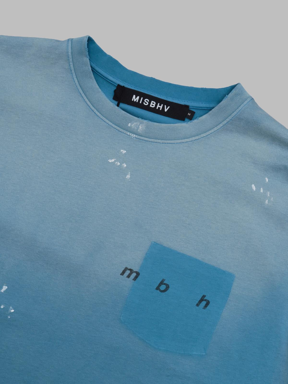 hand writing teal t-shirt 260U131- NVY MISBHV 