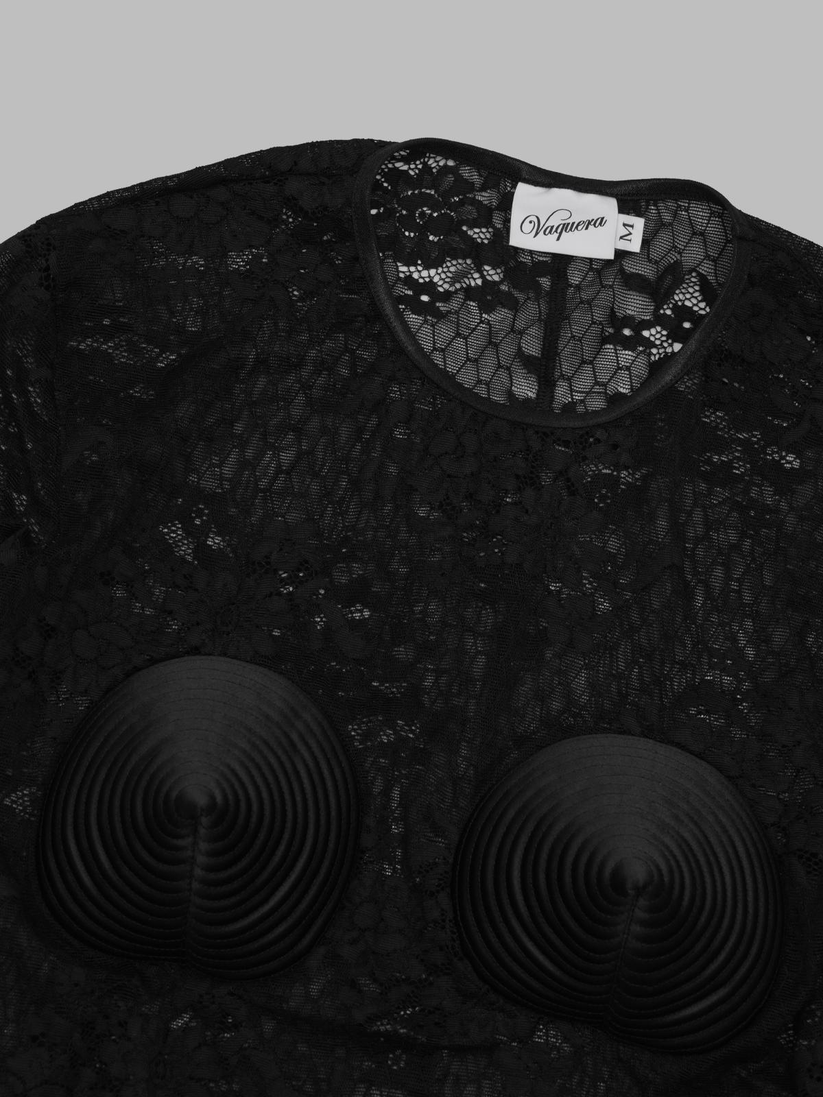 lace bullet bra bodysuit VAQ11U002- BK VAQUERA 