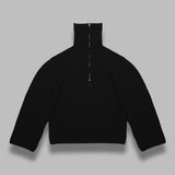 ribbed wool trucker sweater 325MPU243FI0036- 9999 COURRÈGES 