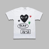 t-shirt red, black, green emblem knit AX-T282-051- WHT COMME DES GARÇONS PLAY 