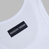 moon logo ribbed jersey tank top MTT081ACJER0011- WH10 MARINE SERRE 