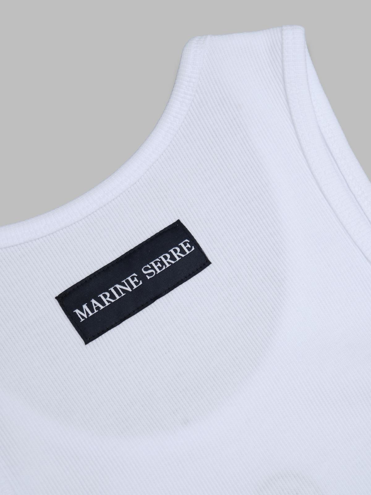 moon logo ribbed jersey tank top MTT081ACJER0011- WH10 MARINE SERRE 