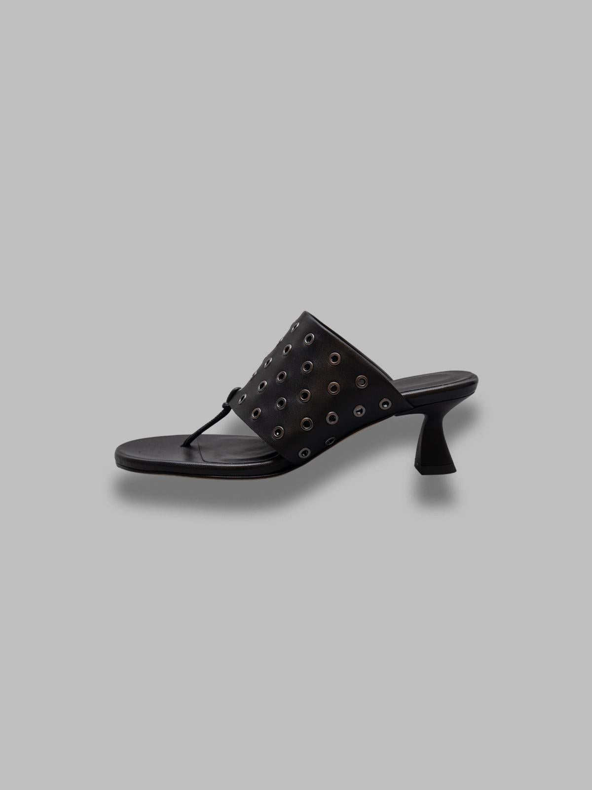 cedella black eyelets sandals E8-4095- BK MIISTA 