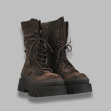 leather lace-up mid boot F5CPH691- CHO COPENHAGEN 