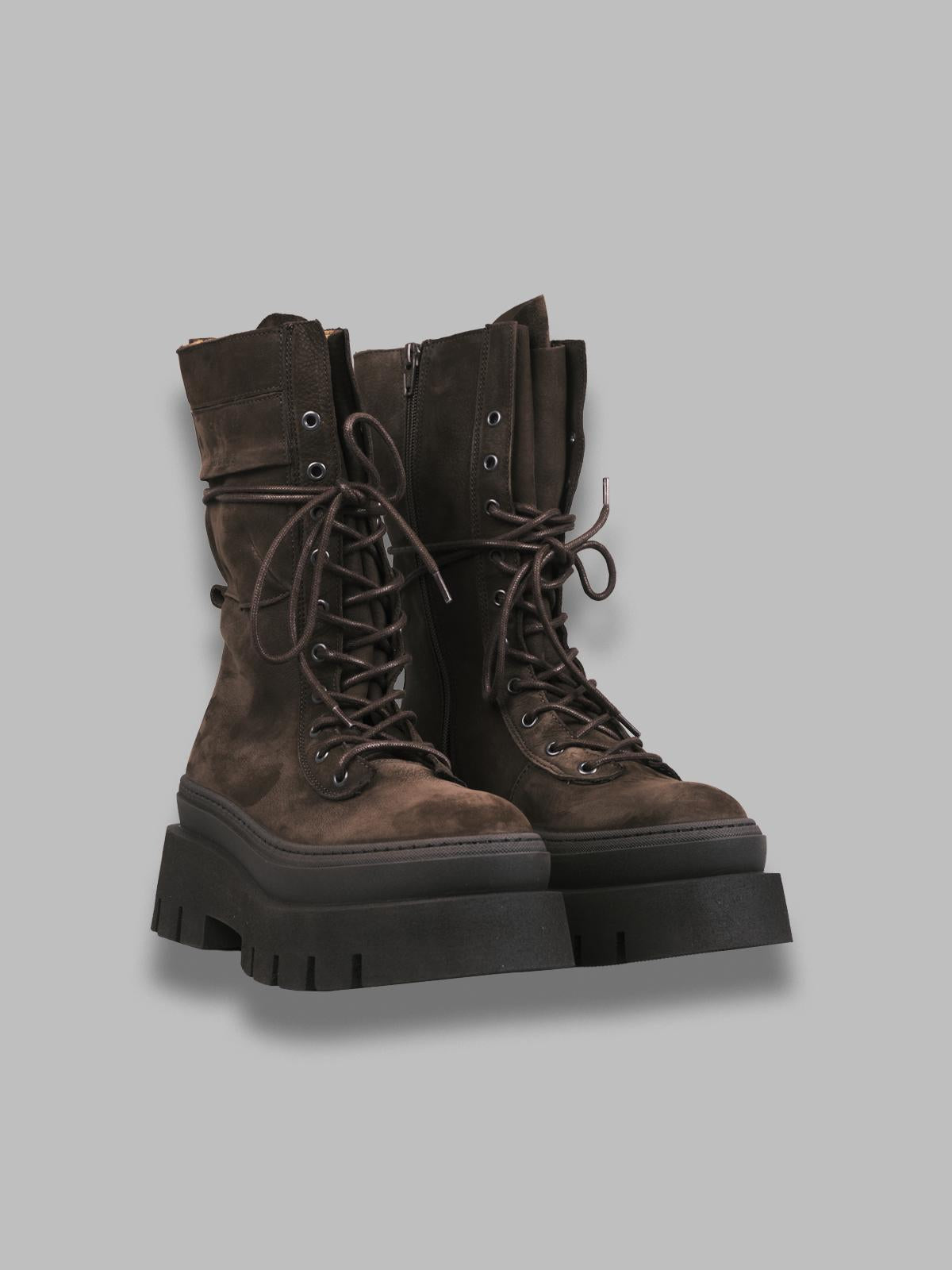 leather lace-up mid boot F5CPH691- CHO COPENHAGEN 