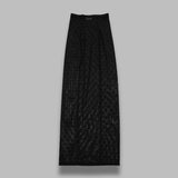plumetis moon mesh flock long skirt WSK145ACJER0107- BK99 MARINE SERRE 