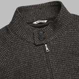 alpaca wool silk tweed zip blouson A25AB03LS- GRY AURALEE 