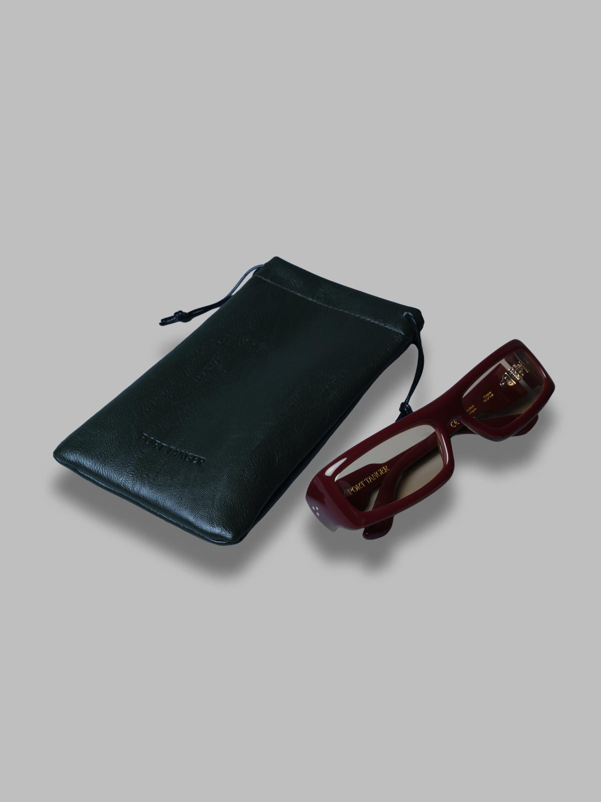 daryan sunglasses - carmesi acetate, amber lens - made in japan PT-6103- RD PORT TANGER 