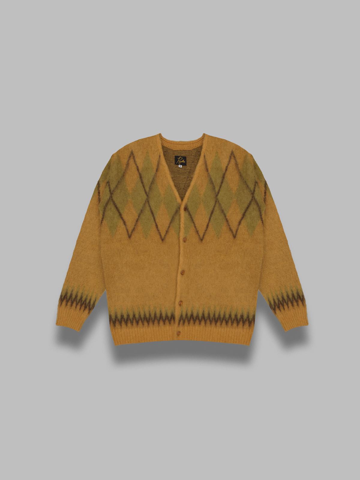 mohair cardigan RW355- YLW NEEDLES 