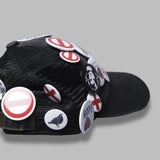 women baseball hat with pins woven - 100% cotton - made in china