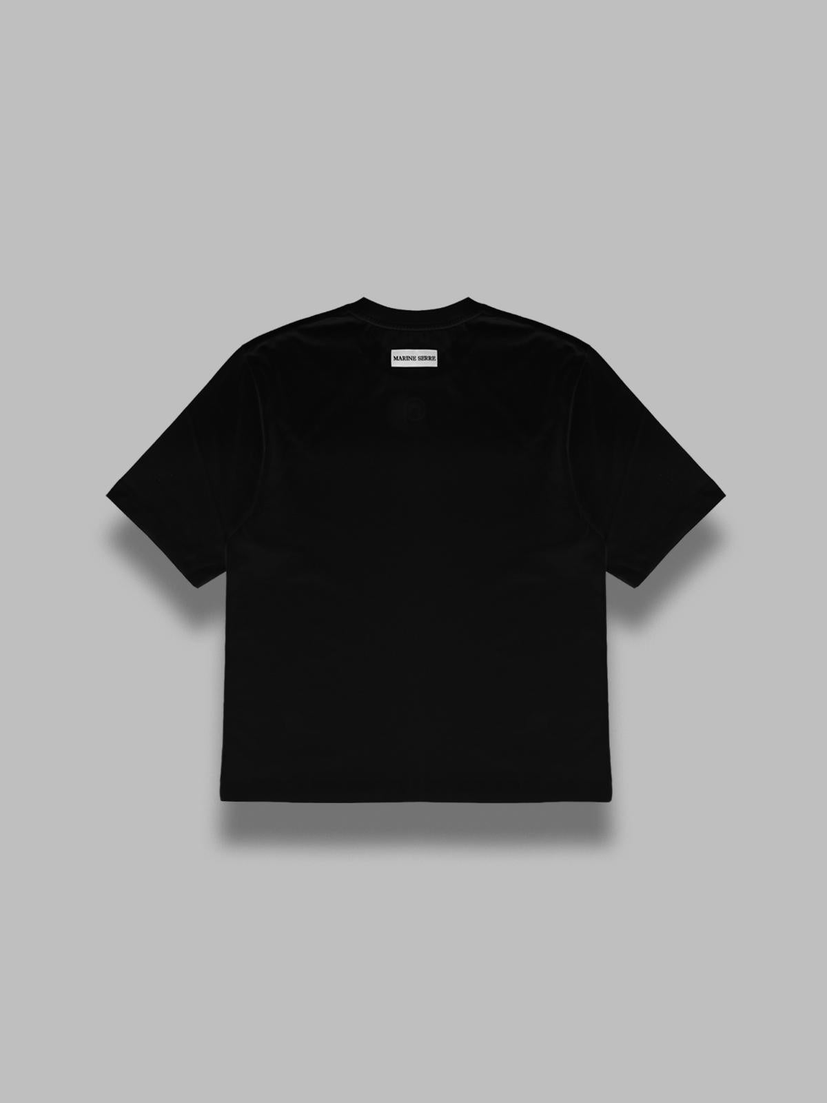 moon logo jersey ss t-shirt MTT077BCJER0009 BK99 MARINE SERRE 