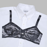 trompe l'oeil button down shirt VAQ11B001- WHT VAQUERA 