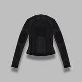 flock mesh sport longsleeve top 250W501- BK MISBHV 