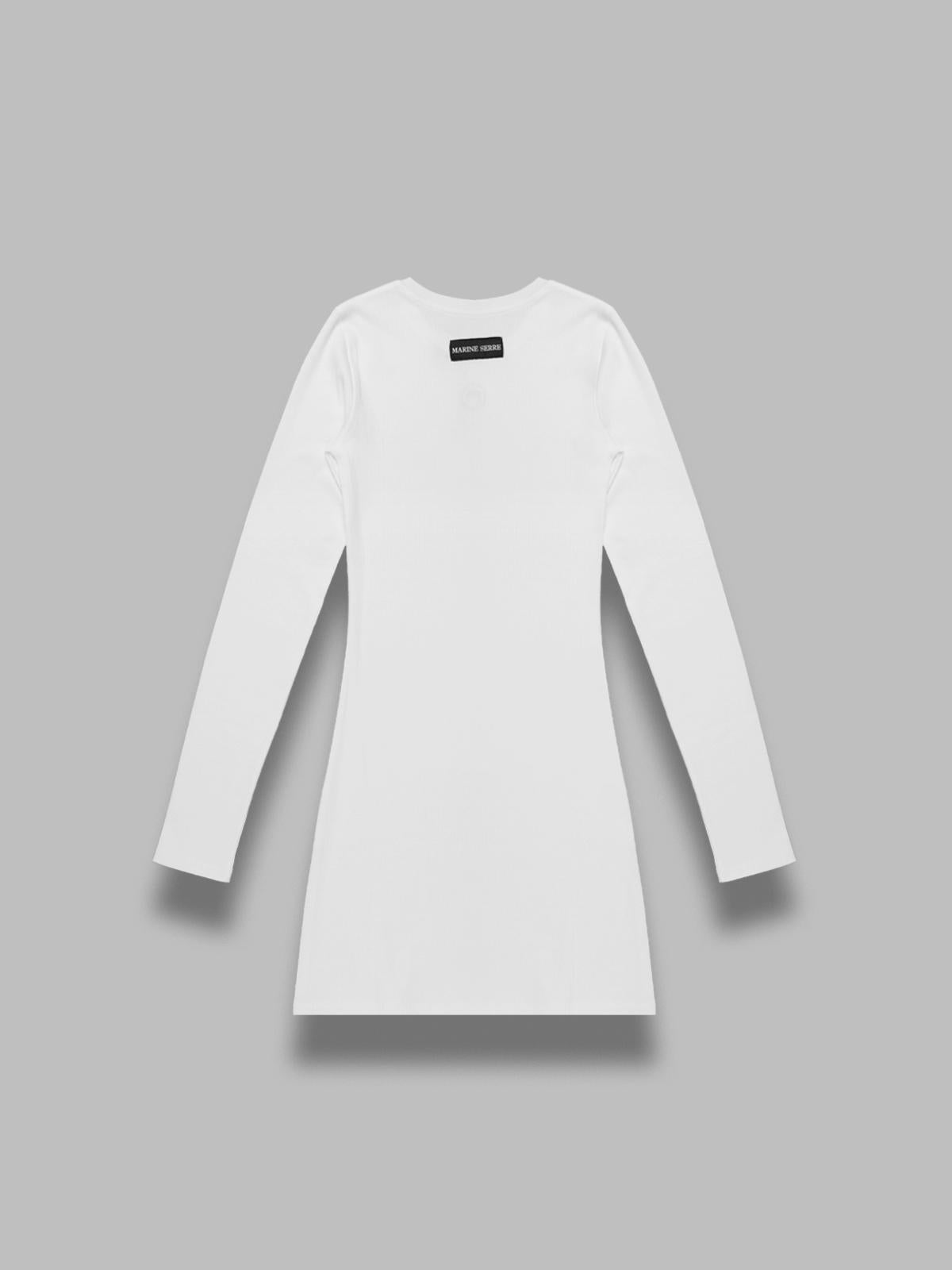 moon logo ribbed jersey ls mini dress WDR267ACJER0011- WH10 MARINE SERRE 