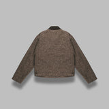 homespun tweed zip blouson A25AB01HT- BRW AURALEE 