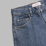 moon laser blue wash denim high waist flare jeans WPA159ACDEN0002- BL05 MARINE SERRE 