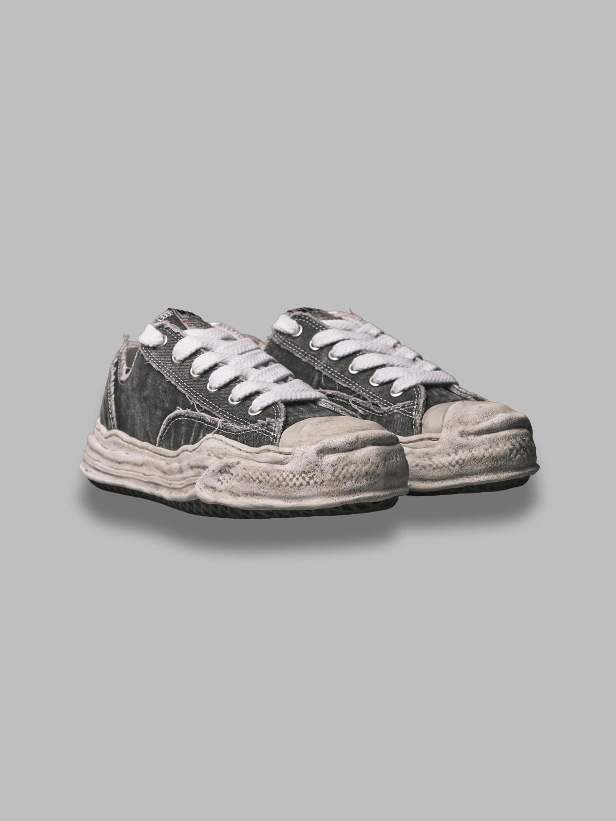 hank /original sole bleaching and washing textile low-top A15FW731- GRY MAISON MIHARA YASUHIRO 